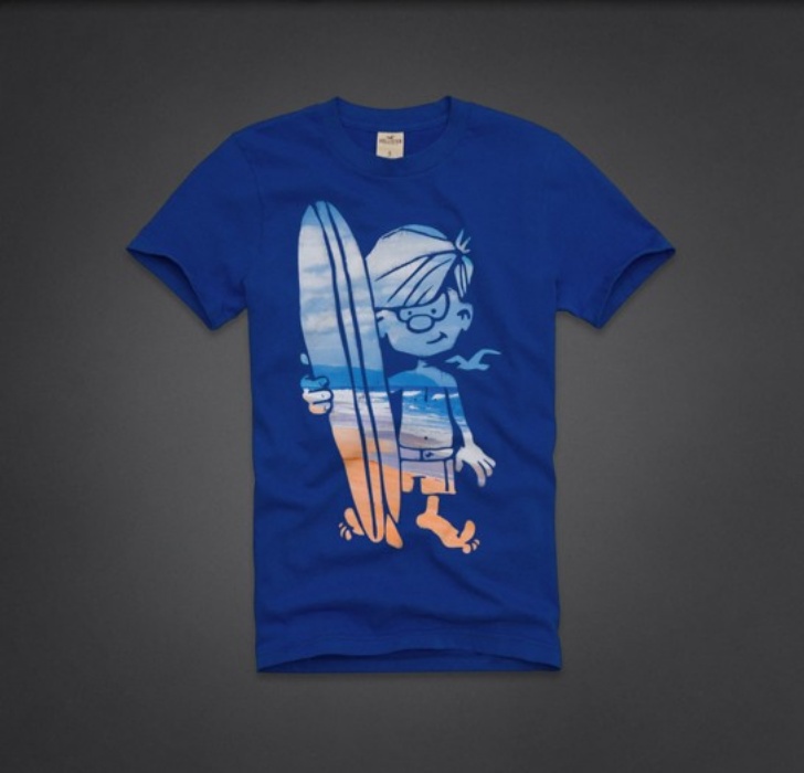 Hollister Hombres De Cuello Redondo Corto Remera HCO4140